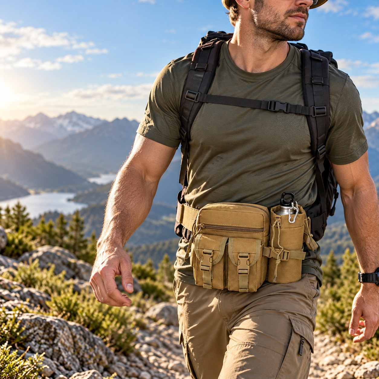 다용도 전술용 허리 가방, 방수 기능, 물통 주머니 포 - Hiking Backpack Waterproof 리뷰 및 가격